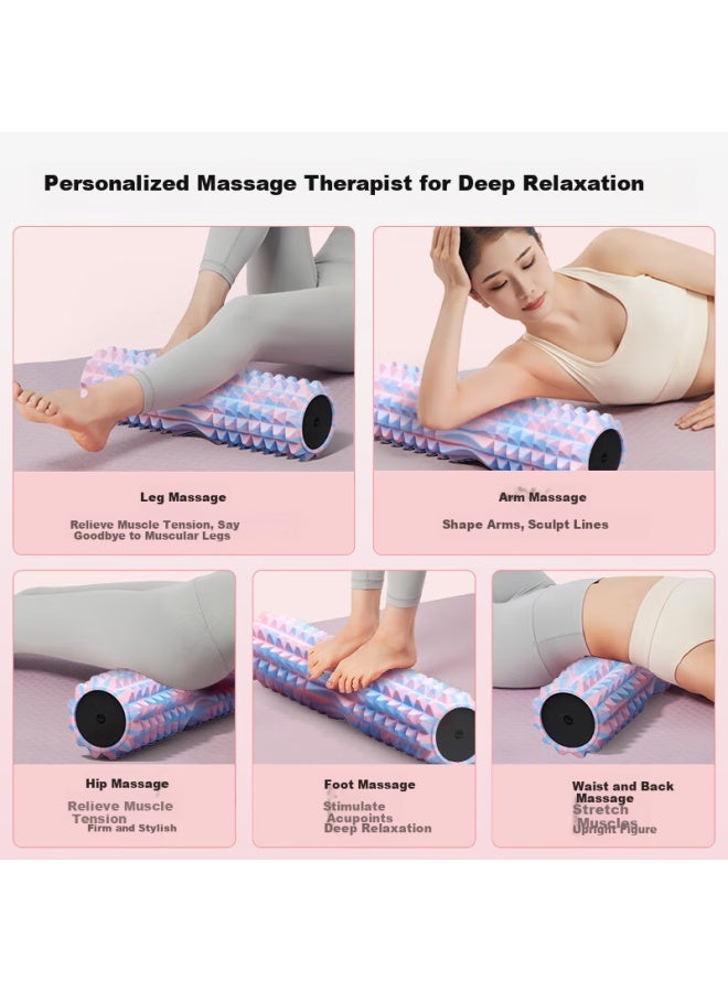 JD.com Fitness Foam Roller Solid Core Roller Yoga Column Foam Shaft Leg Massager Roller Stick Calf Massager Roller Foam Powder - Image 2