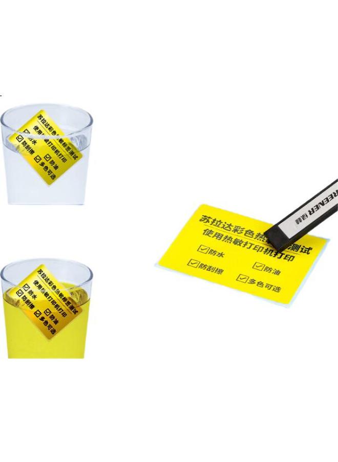 Surada Sulada Colored Thermal Label Paper, 40X30Mm, 800 Sheets, Yellow Thermal Paper, Colored Label Paper, Colored Thermal Printing Paper, Self-Adhesive Label Roll, Bq-0139 - Image 1