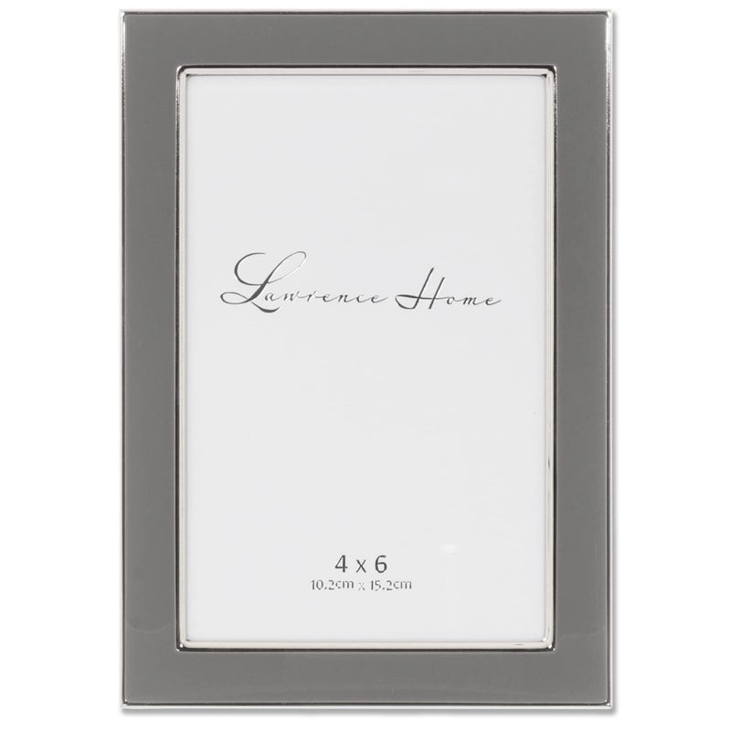 Lawrence Frames Polished Enamel Picture Frame  4x6  Gray - Image 1
