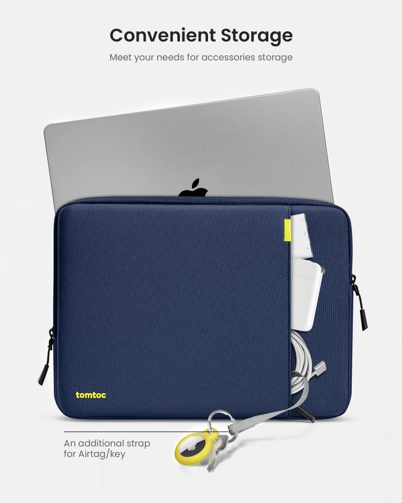 tomtoc 360 Protective Laptop Sleeve for 14-inch MacBook Pro M1 Pro/Max A2442 2021, 13-inch New MacBook Air M2/A2681 2022 with Hard Shell Case, Water-Resistant MacBook Case Bag with Accessory Pocket - Image 5
