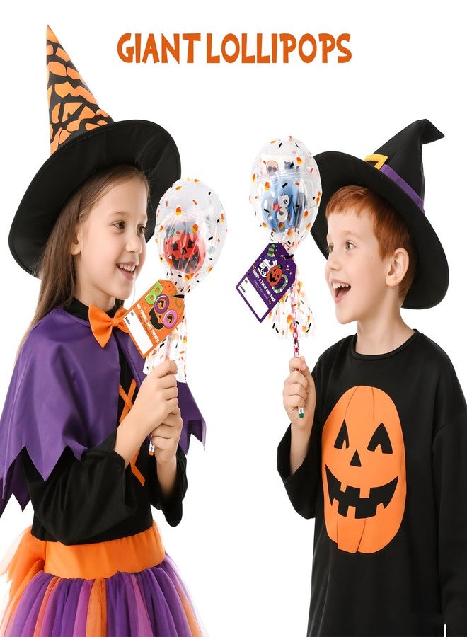 POPGIFTU Halloween Party Favors for Kids-28 Pack Giant Lollipop-Shaped Stationery Set with Pencil Sticker Eraser Notepad Sharpener, Trick or Treat Gifts for Boy Girl, Classroom Prizes, Halloween Party Supplies - Image 3