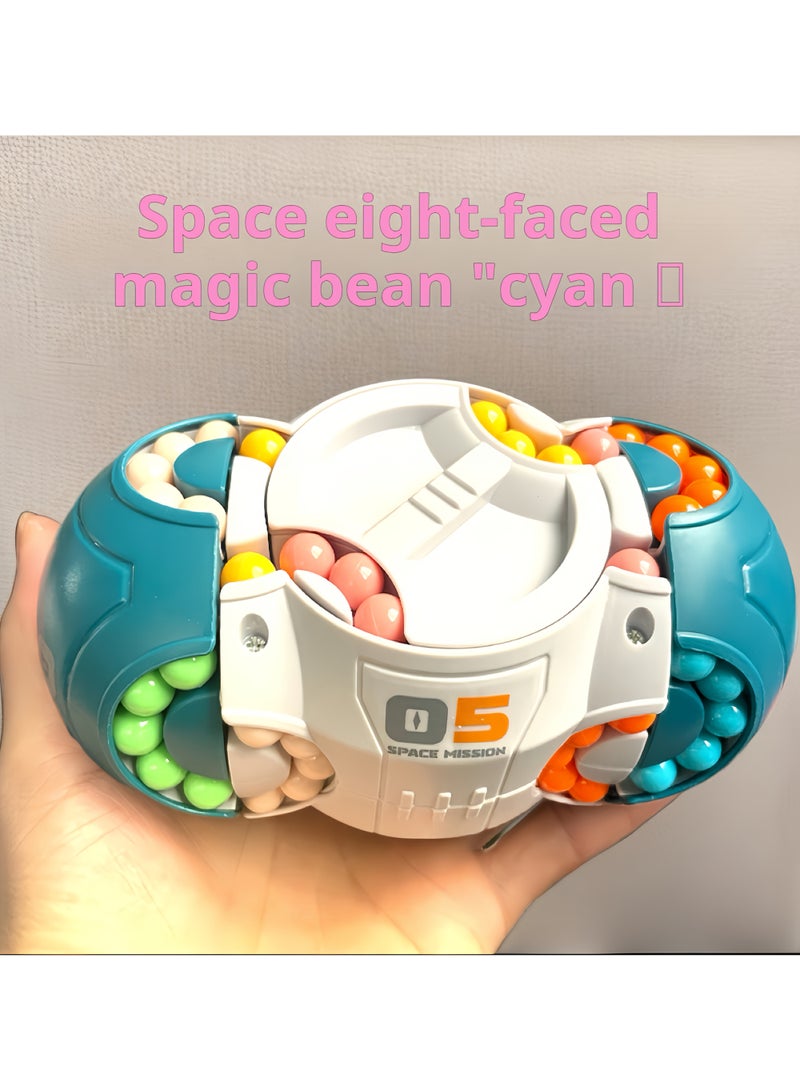 AROAQ Challenging 3D Cylindrical Cube Puzzle Toy with Vibrant Beads - Magic Bean Gyro Spinning Slider Game, Durable ABS Resin - Image 1