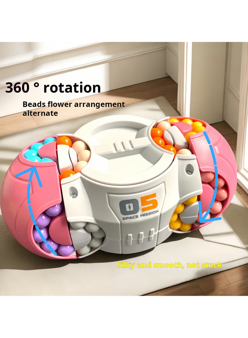 AROAQ Challenging 3D Cylindrical Cube Puzzle Toy with Vibrant Beads - Magic Bean Gyro Spinning Slider Game, Durable ABS Resin - Image 2
