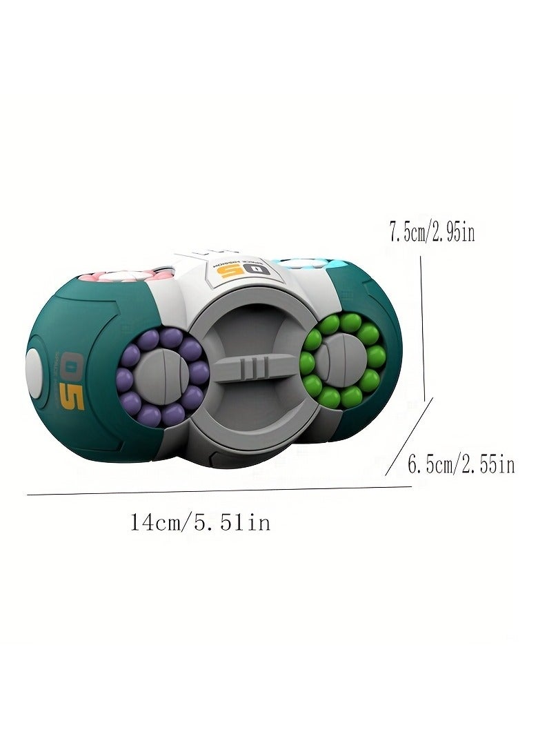 AROAQ Challenging 3D Cylindrical Cube Puzzle Toy with Vibrant Beads - Magic Bean Gyro Spinning Slider Game, Durable ABS Resin - Image 5