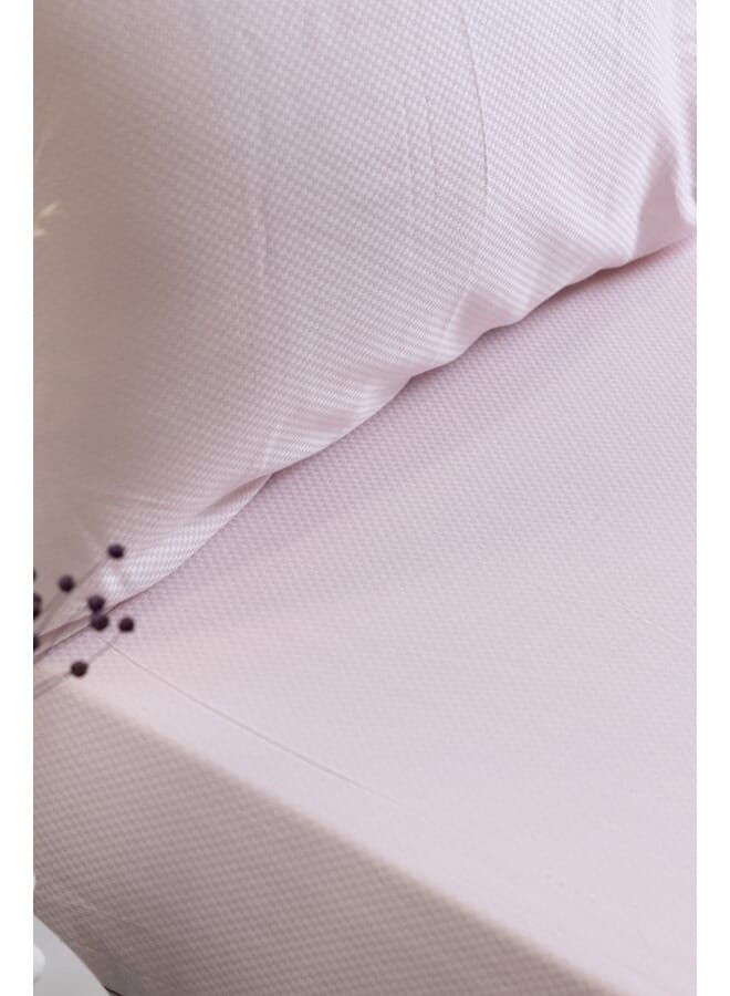 MEHALLA Fitted Sheet Set-Square Sateen 1 Bed Sheet - 1Pillowcases - Rose - 120 *200+35cm - 100% Egyptian Cotton - Image 1