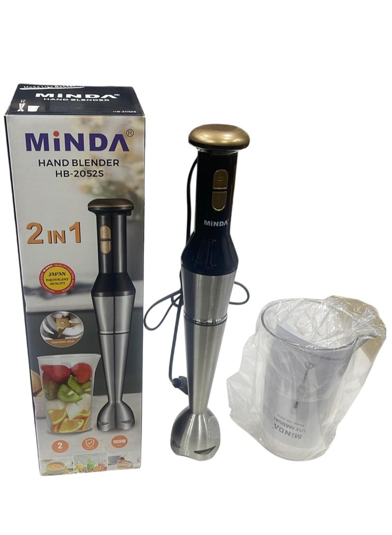 ميندا خلاط يدوي Minda HB-2052S (2 في 1) - أداة مطبخ فاخرة من الفولاذ المقاوم للصدأ 