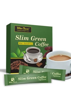 Winstown Light Green Slimming Ganoderma Lucidum Coffee, Natural Weight Loss Coffee with Reishi Mushroom for Better Digestion and Healthy Lifestyle, 18 Sticks per Box  - Image 1