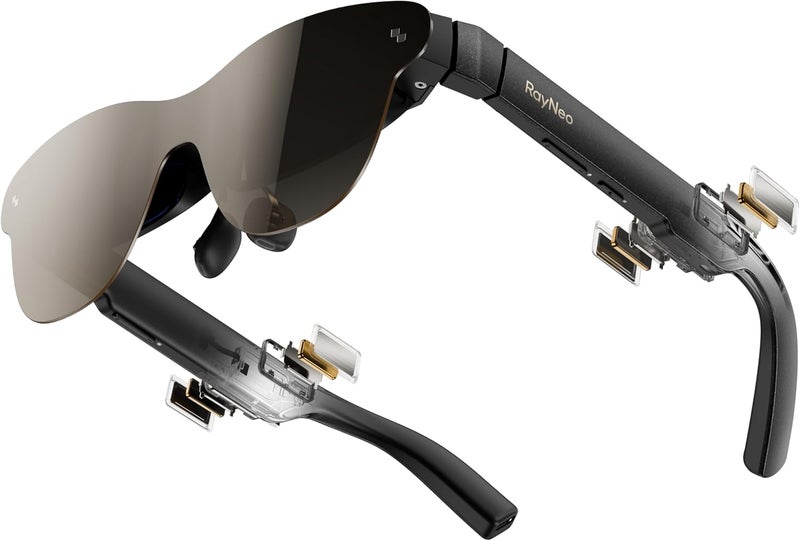 نظارات RayNeo Air 3s Pro AR/XR، شاشة بحجم 201 بوصة بدقة FHD وتردد 120 هرتز وميزة HueView، نظارات فيديو AR محمولة للألعاب تتوافق مع أجهزة iPhone 16/15، Android، Mac، Switch، PS5، Steam Deck - الجيل القادم من النظارات القابلة للارتداء للمشاهدة السينمائية - 3SPro - Image 1