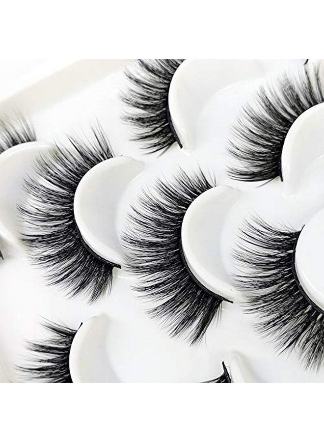Losha 3D False Eyelashes Full Strips 16Mm Natural Long Faux Mink Lashes Reusable Eyelash Extension 100% Handmade & Crueltyfree 10 Pairs Lashes Pack - Image 4