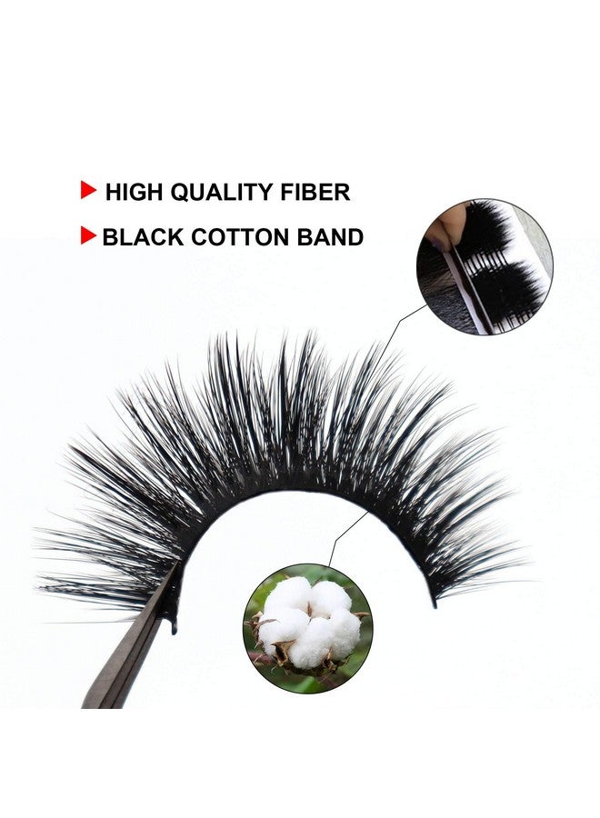 Losha 3D False Eyelashes Full Strips 16Mm Natural Long Faux Mink Lashes Reusable Eyelash Extension 100% Handmade & Crueltyfree 10 Pairs Lashes Pack - Image 5