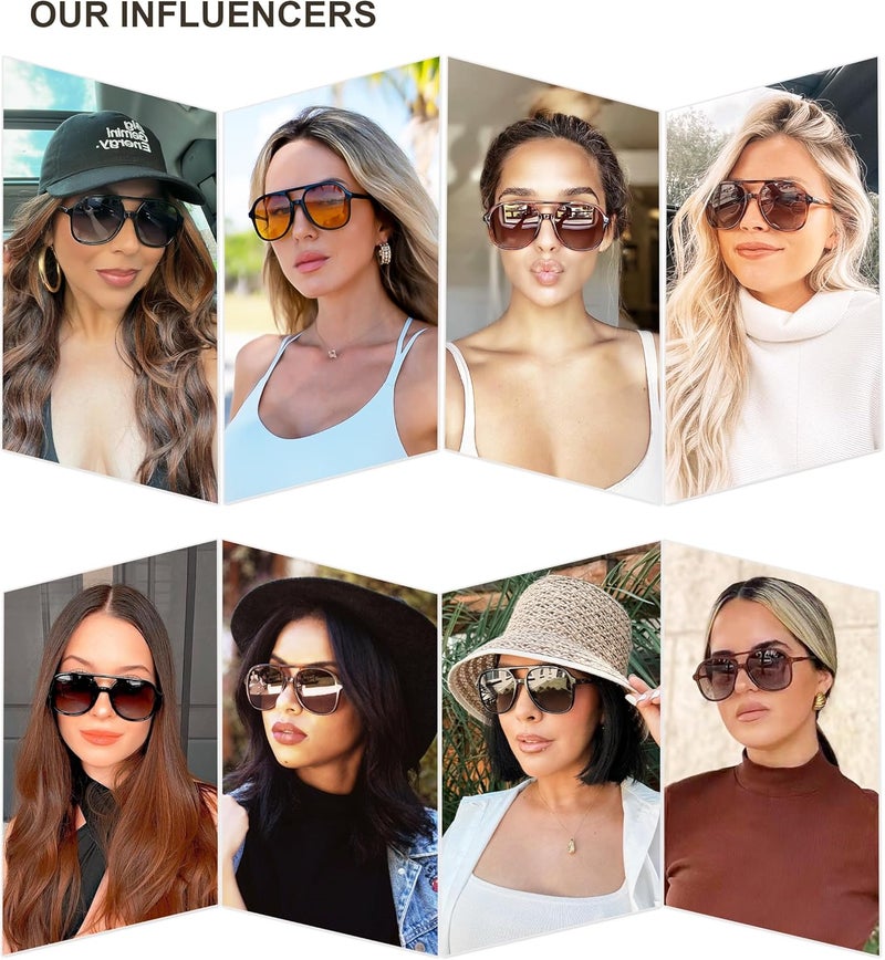 Sojos Retro Polarized Aviator Sunglasses Womens Mens Classic 70s 80s Vintage Trendy Square Aviators SJ2174 - Image 3