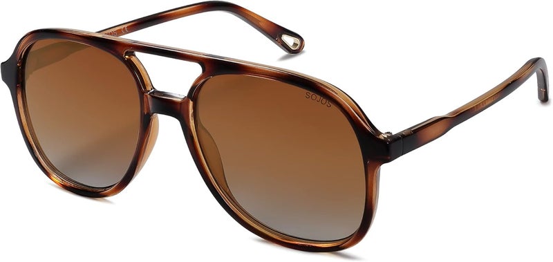 Sojos Retro Polarized Aviator Sunglasses Womens Mens Classic 70s 80s Vintage Trendy Square Aviators SJ2174 - Image 1