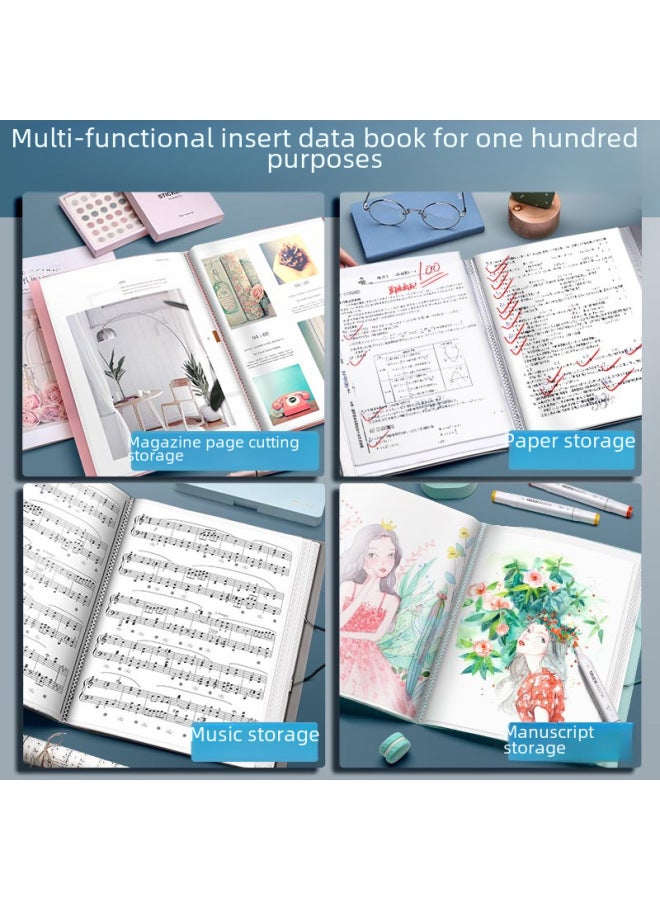 هاويماي ملف A4 لتخزين الكتب، حقيبة متعددة الطبقات لتخزين الأوراق والاختبارات، دفتر معلومات، لوازم طلابية ومكتبية بألوان موراندي - Image 4