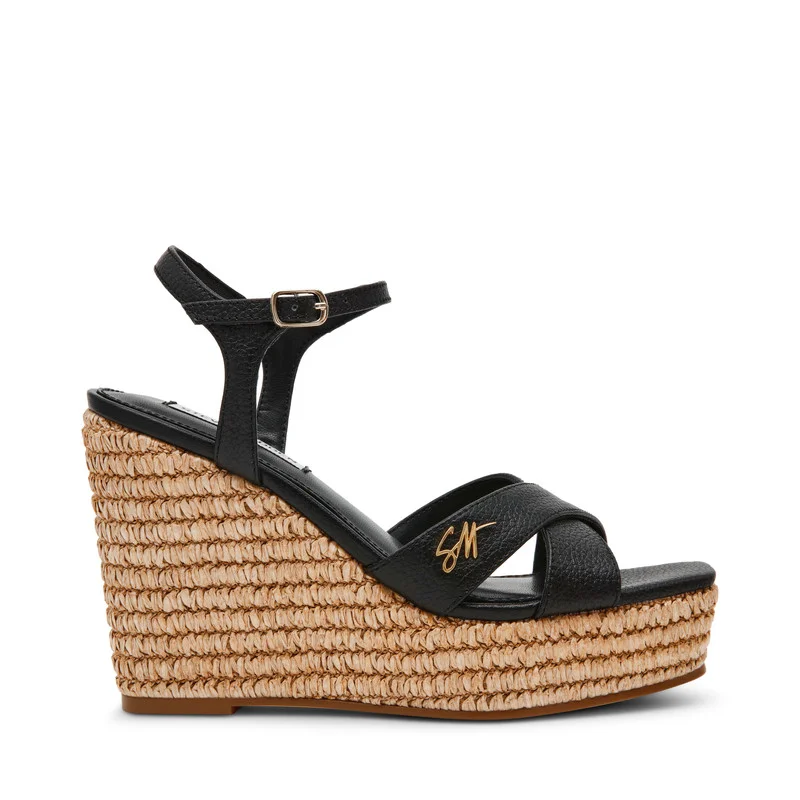 ستيف مادن Cylo Black Women's Sandals