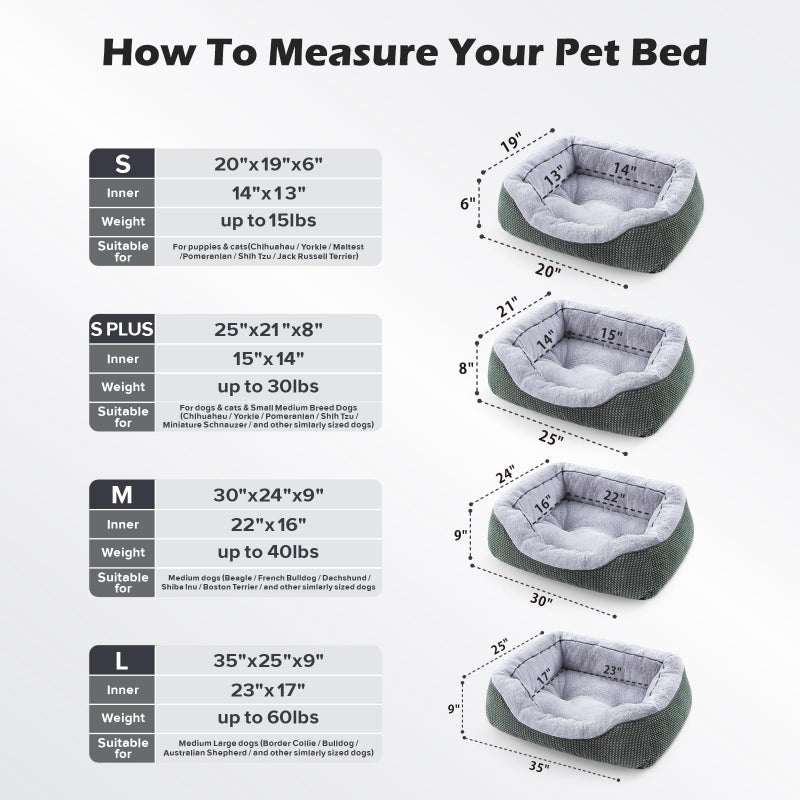 INVENHO Small Dog Bed Orthopedic Warming Soft Calming Sleeping Durable with Anti-Slip Bottom - Image 5