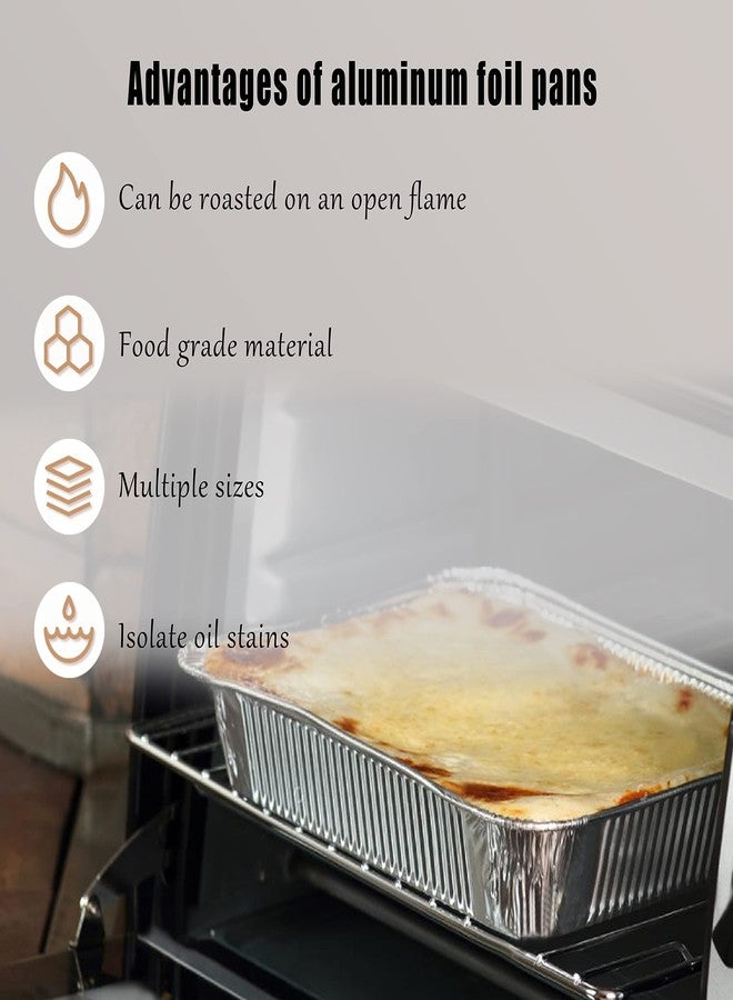 AIDUZETY 20 Pack - 9.6"x8.5" 4-Compartment Disposable Aluminum Pans with Lids – Foil Meal Trays for Takeout, Catering, Oven Safe - Image 4