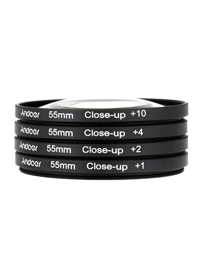 NIBEMINENT Macro Close-Up Lens Filter Set Black/Clear  - Image 1