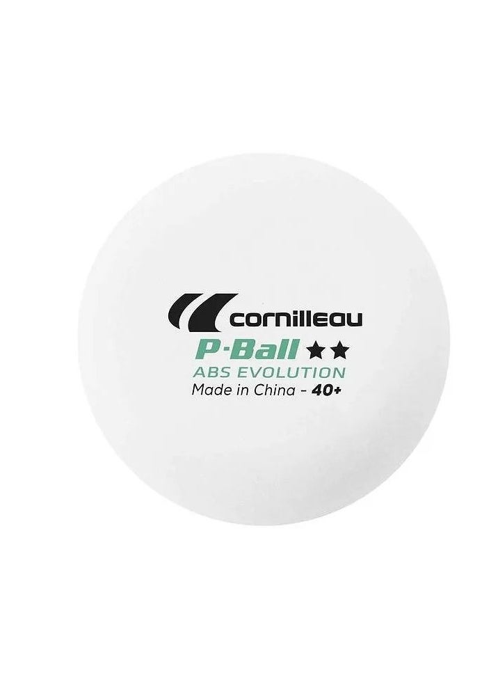 CORNILLEAU P-Ball Abs Evolution 2 Stars – Set Of 6 Durable 40Mm Plastic Table Tennis Balls, High-Quality Bounce, Impact-Resistant, Ideal For Training, Practice & Recreational Play  - Image 2
