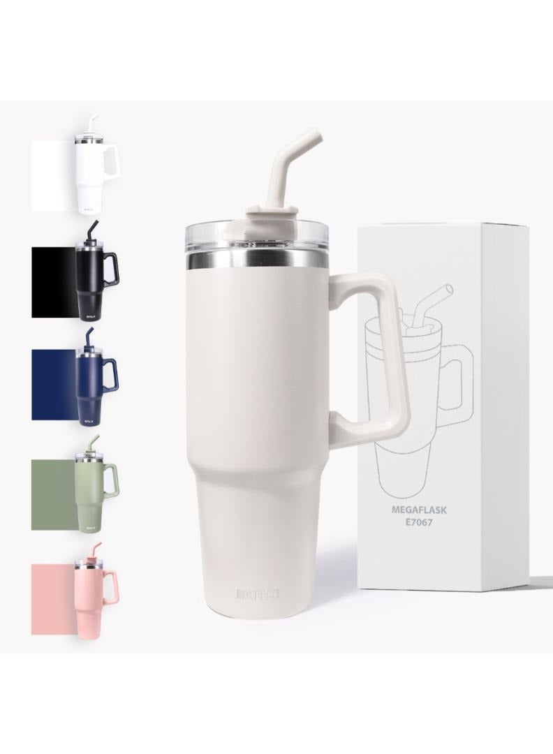 Botella Insulated Water Bottle MegaFlask - Leakproof Stainless Steel, Sports & Outdoor 900ml, Grey - Image 1