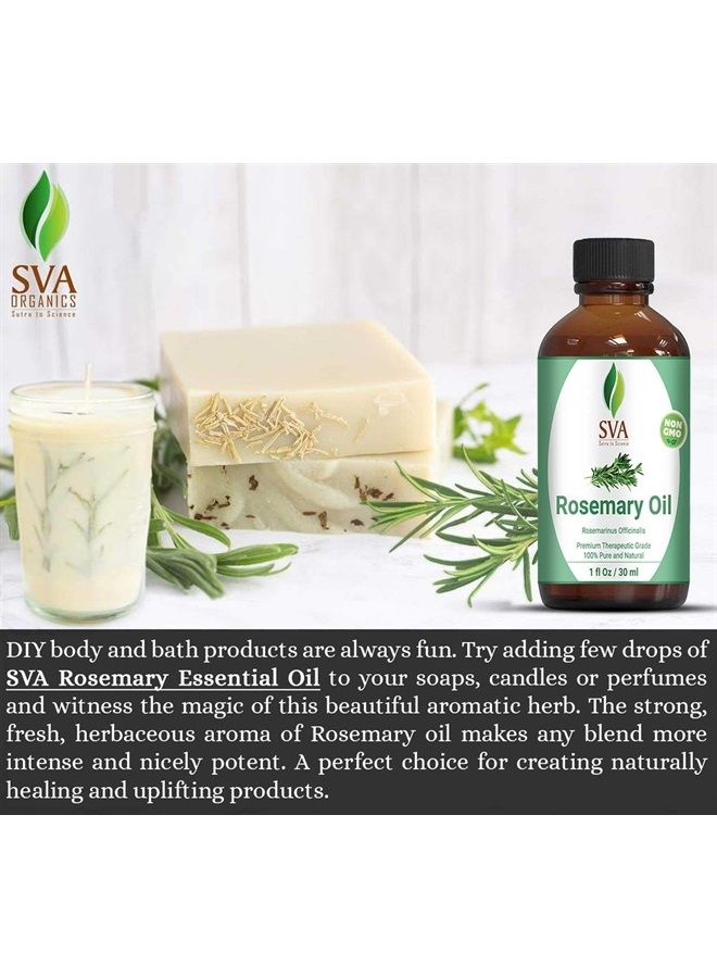 SVA Organics SVA Organics Rosemary Essential Oil 1 Oz Pure & Natural for Skin, Face, Hair Care, Aromatherapy, Diffuser, Hair Growth, Conditioner - Image 4