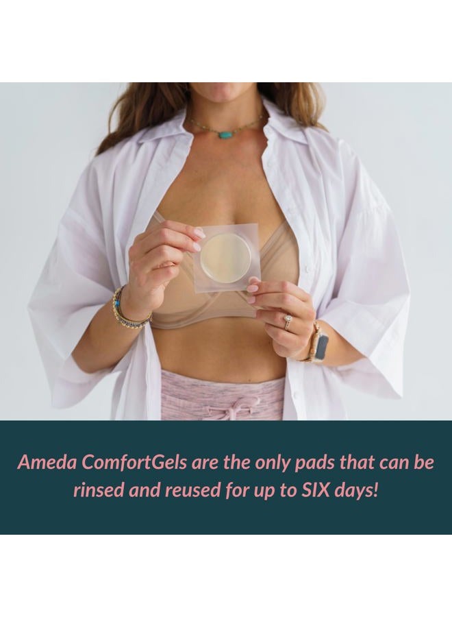 Ameda ComfortGel Gel Soothing Pads, Breastfeeding Pads Therapy, Reusable Cooling Relief, Helps Provide Pain Relief. 2 Pairs (4 Count) - Image 2