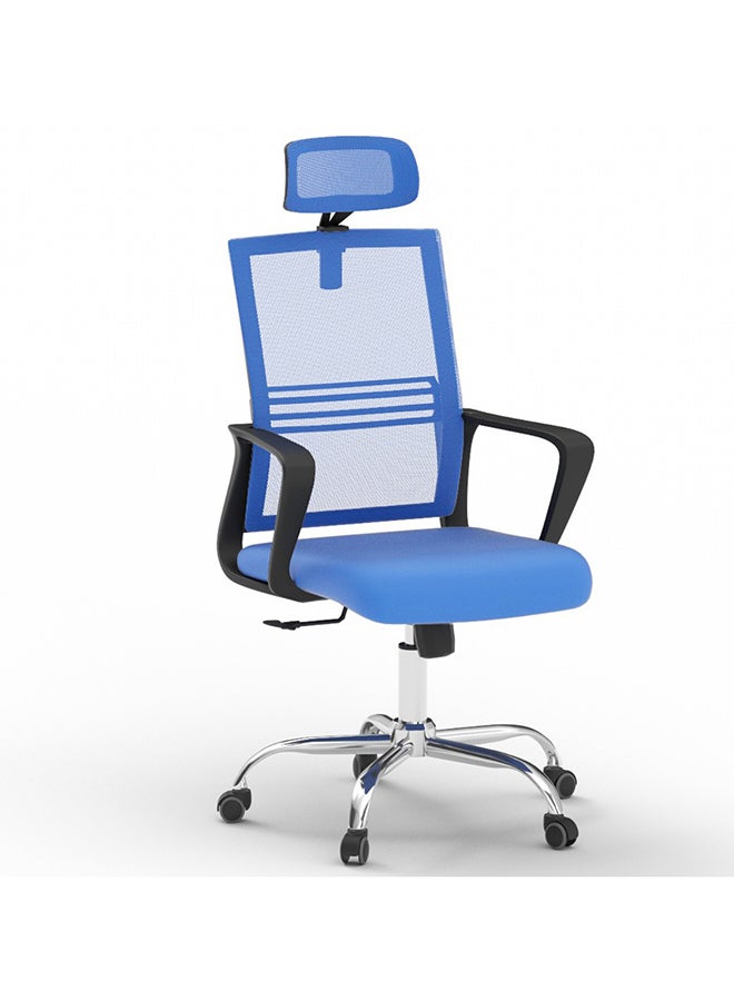 Mahmayi Mahmayi Sleekline 690033 Task Chair Blue Mesh with Headrest  - Image 1