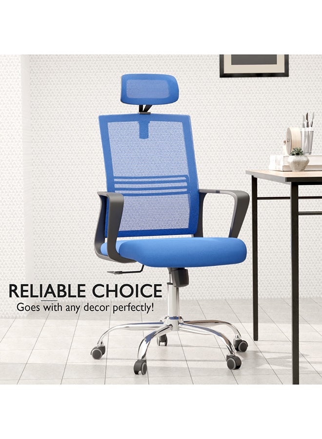Mahmayi Mahmayi Sleekline 690033 Task Chair Blue Mesh with Headrest  - Image 5