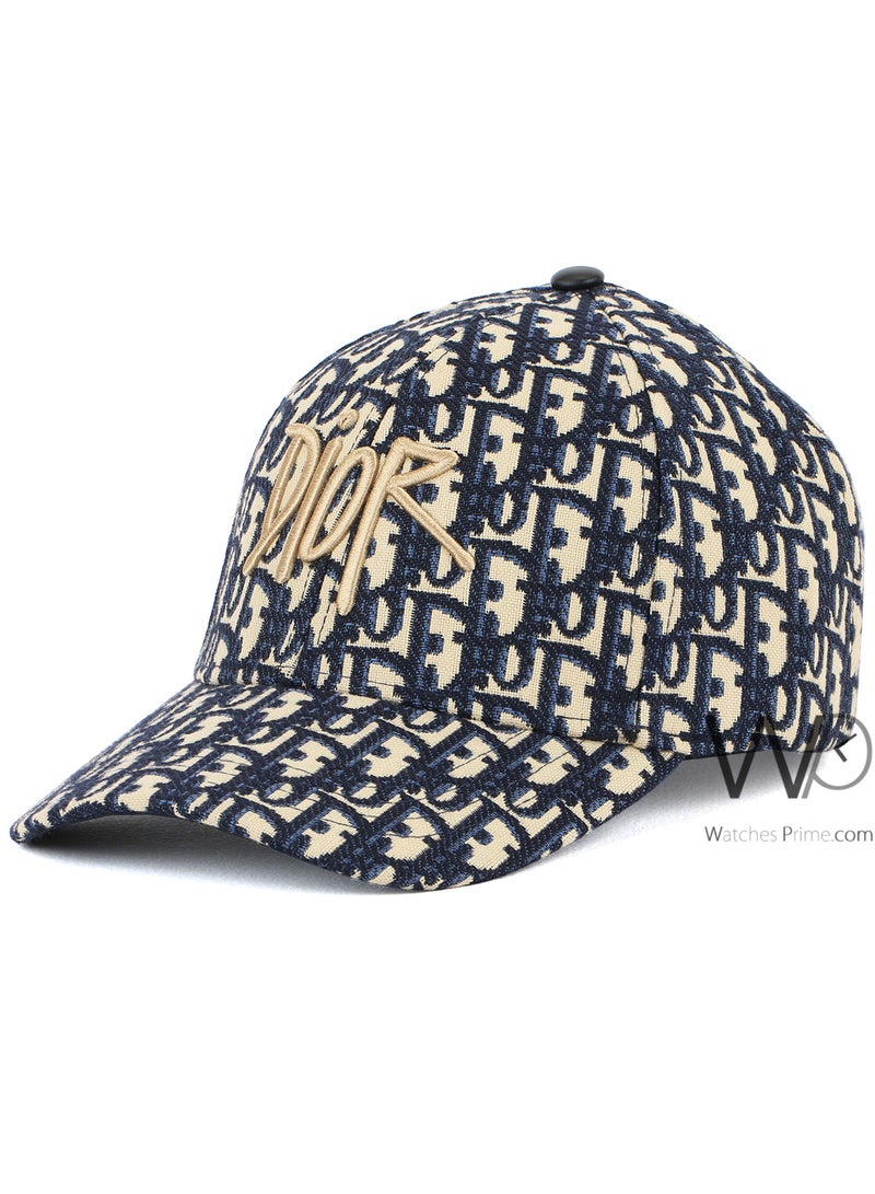Dior Dior Baseball Cap Navy Blue Color Cotton Hat For Men  - Image 1