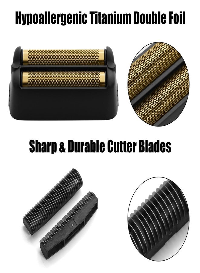 Amorka FX79RF2MB Replacement Foil and Cutters for BaBylissPRO FXONE Double Foil Stick Shaver, Hypoallergenic Extra-close Shaver Replacement Head, Matte Black - Image 3