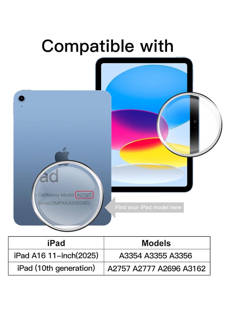 Screen Protector Compatible With iPad 10th Generation 10.9 Inch iPad 10 (2022 Released) / iPad 11th Generation (A16) 10.9 Inch 2025 Tempered Glass Film 2.5D Edge HD Clarity Apple Pencil Compatible- 2 Pack  - Image 2