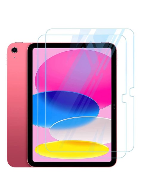 Screen Protector Compatible With iPad 10th Generation 10.9 Inch iPad 10 (2022 Released) / iPad 11th Generation (A16) 10.9 Inch 2025 Tempered Glass Film 2.5D Edge HD Clarity Apple Pencil Compatible- 2 Pack