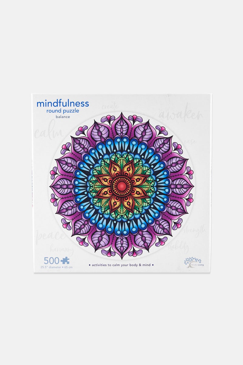 Ambassador Mindful Living Mandala 500 Pcs Balance Round Puzzle - Image 1