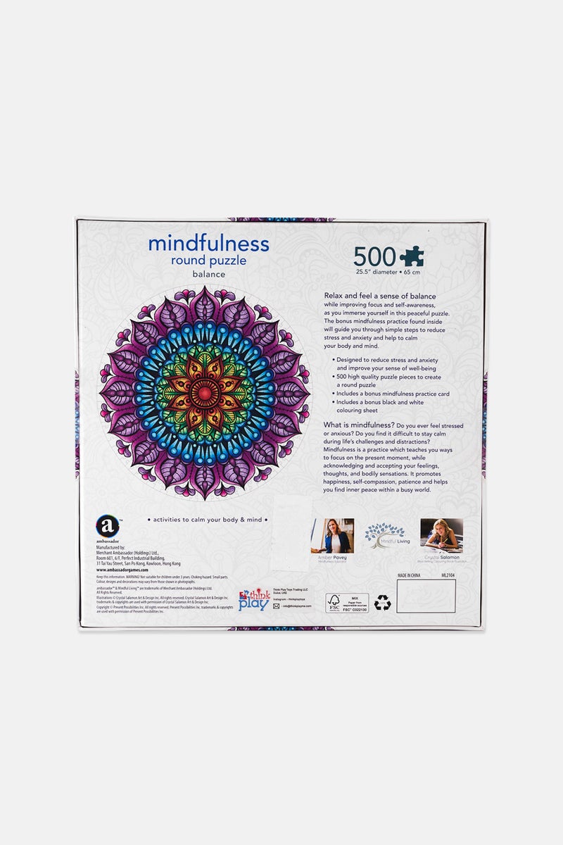 Ambassador Mindful Living Mandala 500 Pcs Balance Round Puzzle - Image 3