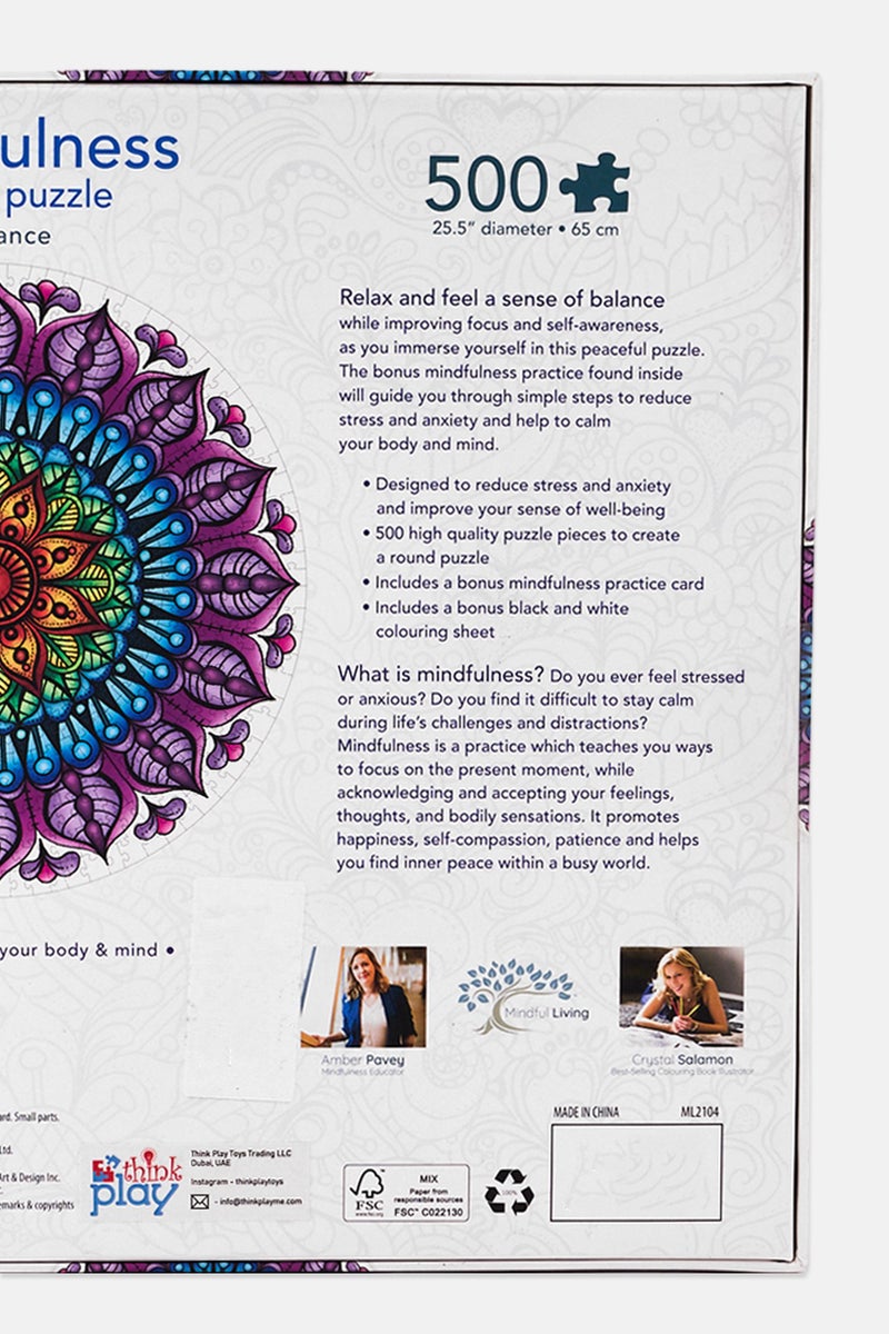 Ambassador Mindful Living Mandala 500 Pcs Balance Round Puzzle - Image 5