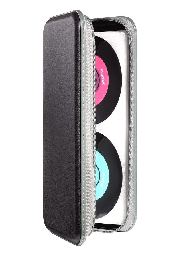 UENTIP CD Case,96 Capacity CD Holder Hard Plastic CD Storage Wallet Protective CD/DVD Case Holder for Car Home Travel (96, Black) - Image 1