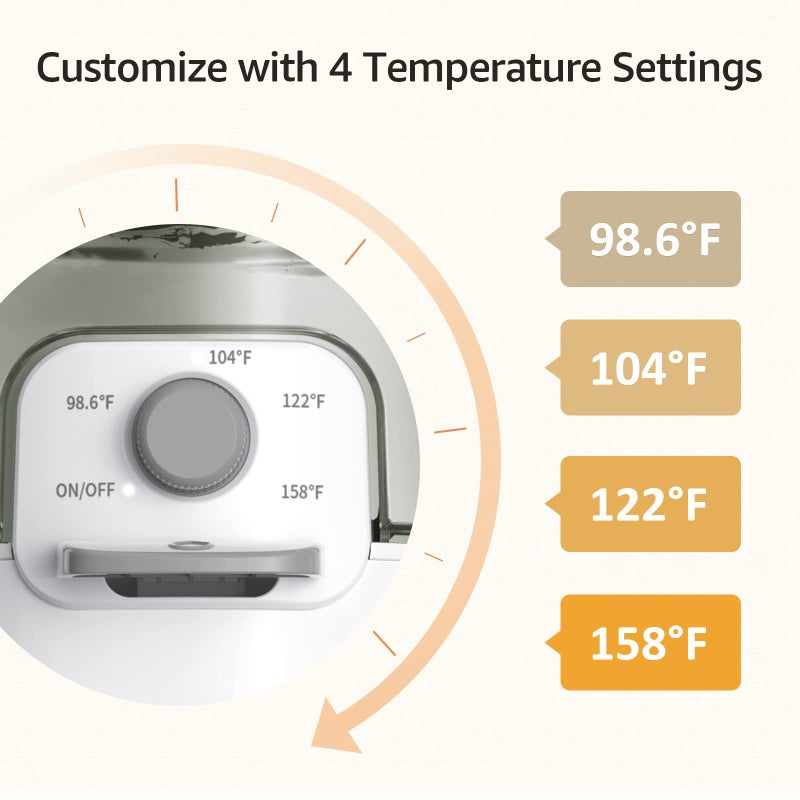 GROWNSY GROWNSY Instant Baby Bottle Warmer, Precise 4 Temperatures Control | Night Light, Midnight Feeding | Warm Water Dispenser for Formula in Seconds | 72H Smart Thermostat, Easy Keep Warm  - Image 3