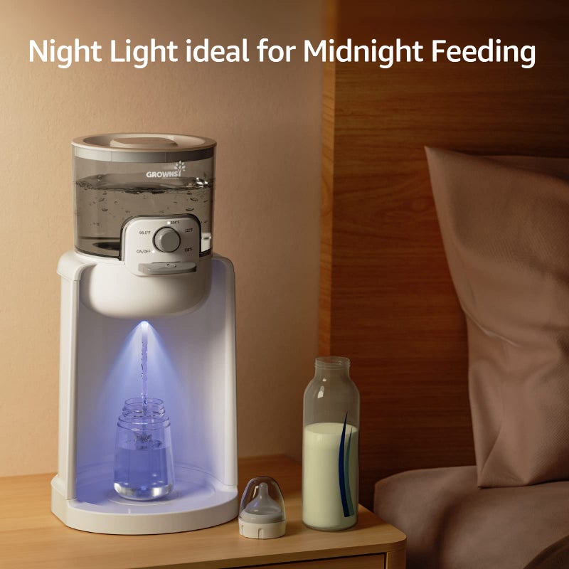 GROWNSY GROWNSY Instant Baby Bottle Warmer, Precise 4 Temperatures Control | Night Light, Midnight Feeding | Warm Water Dispenser for Formula in Seconds | 72H Smart Thermostat, Easy Keep Warm  - Image 5