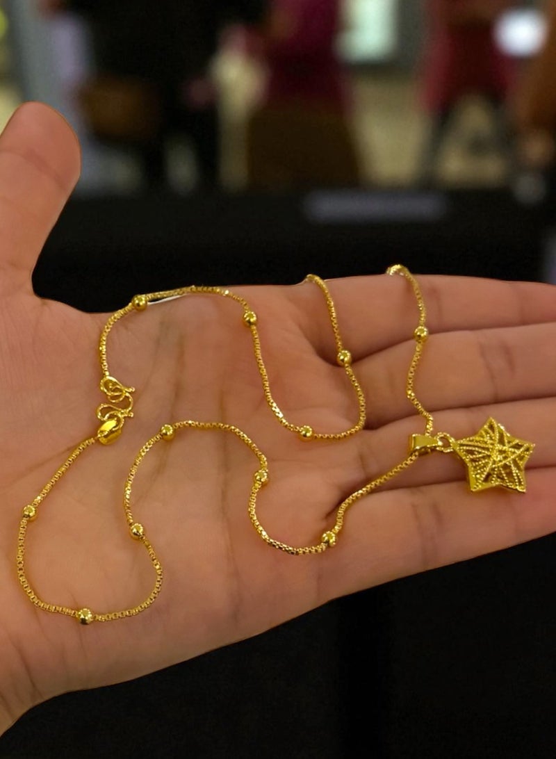 GOLDMAX 21k Gold Plated Necklace For Women Size 45cm - Image 1