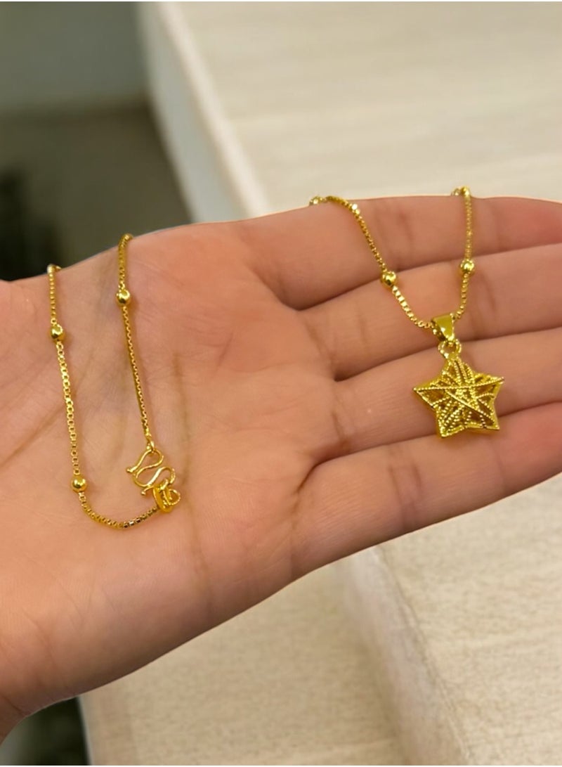 GOLDMAX 21k Gold Plated Necklace For Women Size 45cm - Image 2