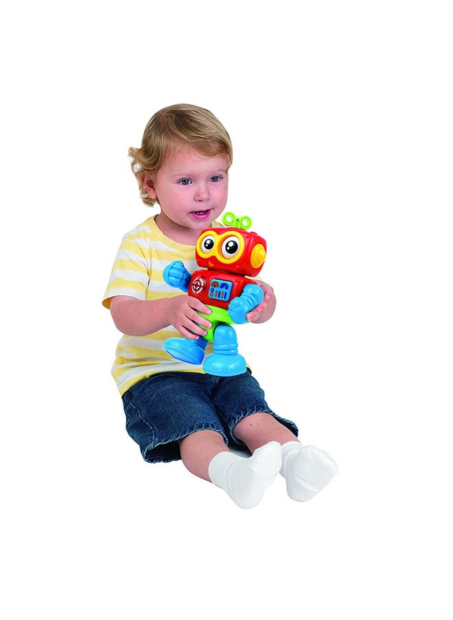 Happy Kids Little Learners My First Little Bot - Eye Rolling, Light And Sound, Multi-Articulated Arms And Legs, 12M+  - Image 4