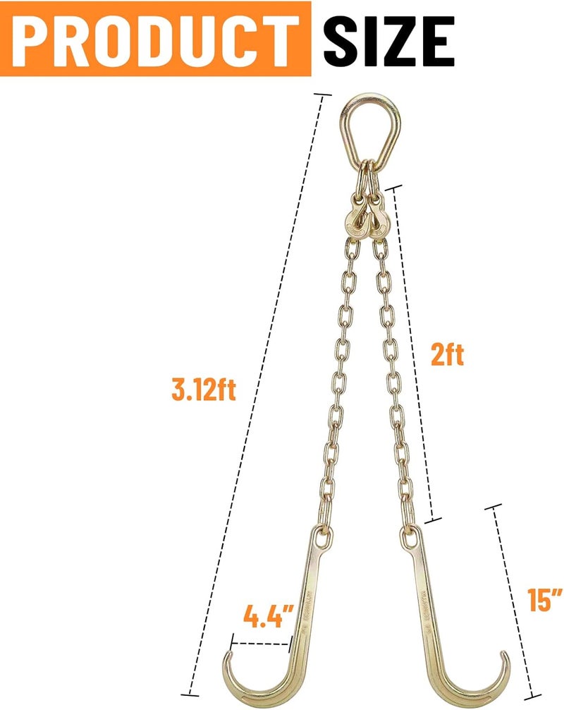 SPARKWHIZ سلسلة سحب SPARKWHIZ G70 J Hook مع خطافات جر - Image 2
