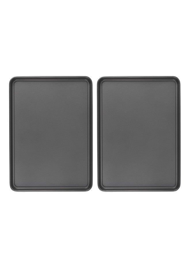 GoodCook Everday Nonstick Carbon Steel 15” x 21” Baking Sheet Set, 2 Pack - Extra-Large Carbon Steel Cooking Pans, Bakeware Set, Cookie Sheets for Baking, Oven Pan Set - Image 1