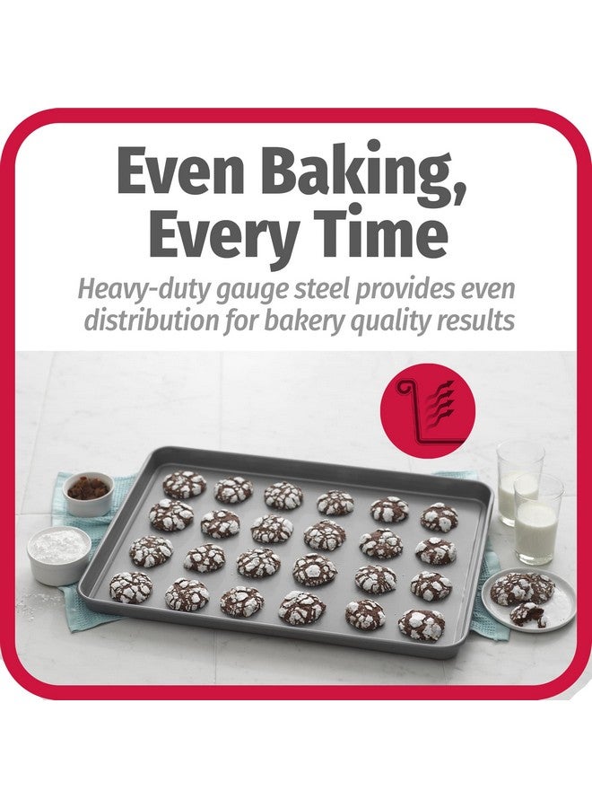 GoodCook Everday Nonstick Carbon Steel 15” x 21” Baking Sheet Set, 2 Pack - Extra-Large Carbon Steel Cooking Pans, Bakeware Set, Cookie Sheets for Baking, Oven Pan Set - Image 3
