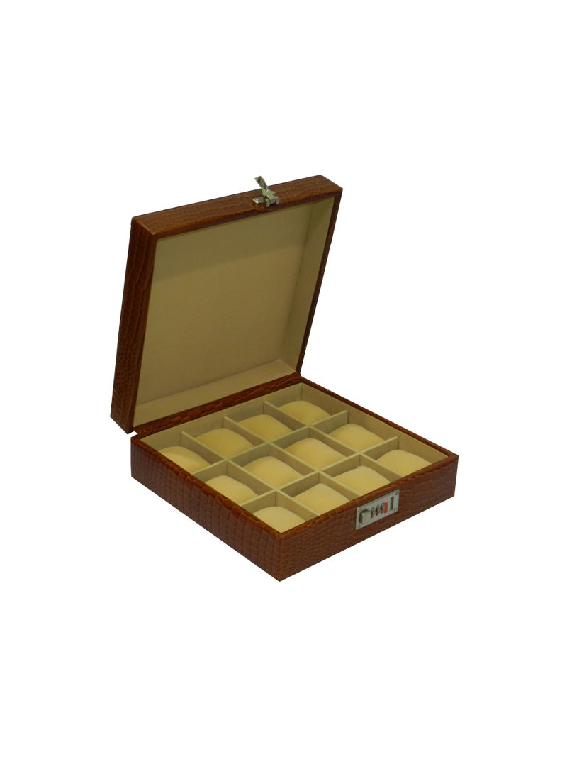 LAVERI LEATHER Laveri Watch Box for Men Women (12 Slots), Premium  Leather Watch Case  Organizer Removable Pillow - Image 5