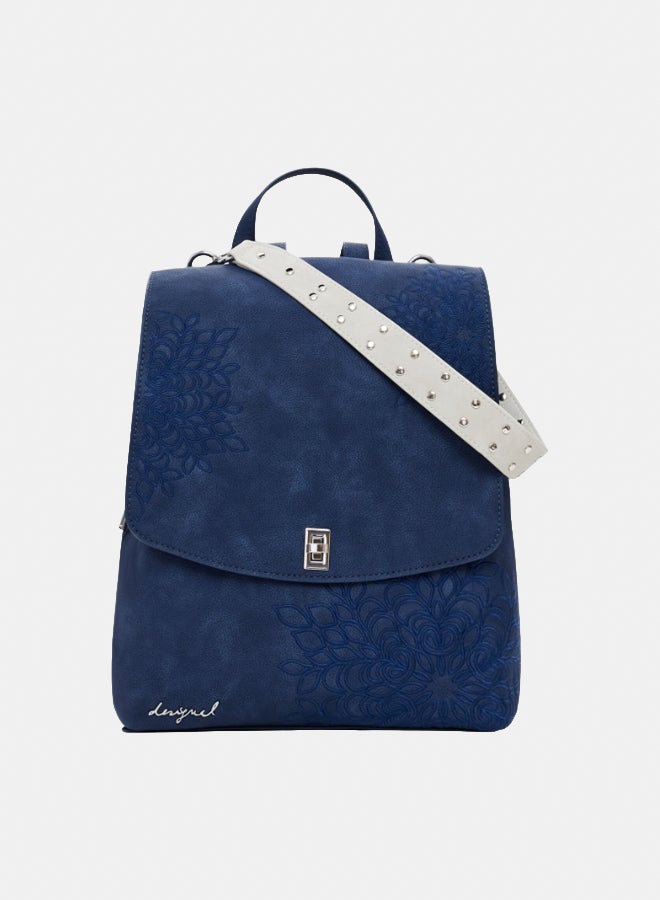 DESIGUAL Small embossed flap backpack - Image 1