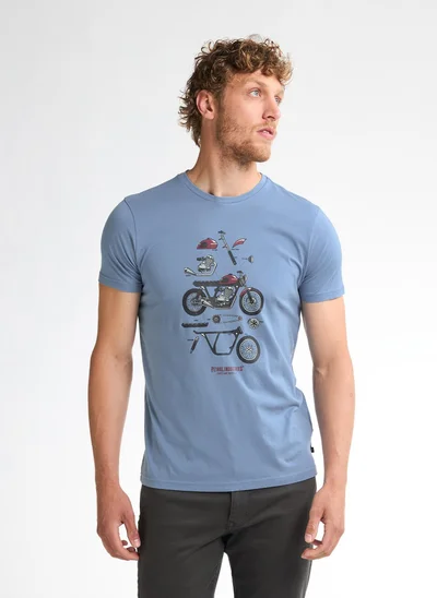 بترول اندستريز تيشيرت رجالي كلاسيك بطبعة