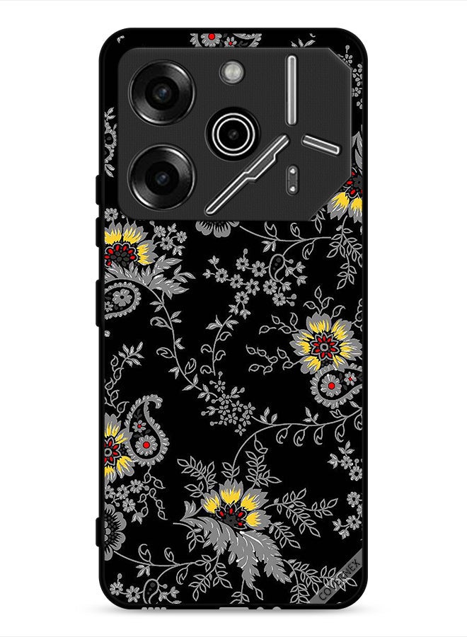 Covernex Tecno Pova 6 Pro 5G Protective Case Cover Artistic Flower Wallpaper - Image 1