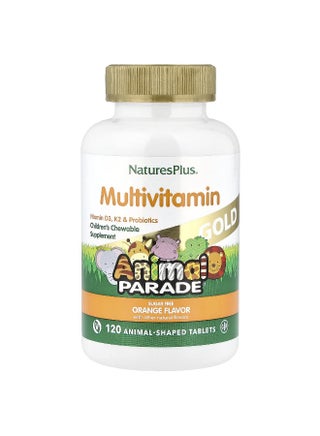 NaturesPlus, Animal Parade® Gold, Children's Chewable Multivitamin, Orange, 120 Animal-Shaped Tablets - pzsku/Z316D887EEA5D0F86F2DCZ/45/_/1743072982/e898e3c0-54a2-49dd-bb0c-57e4d318b420