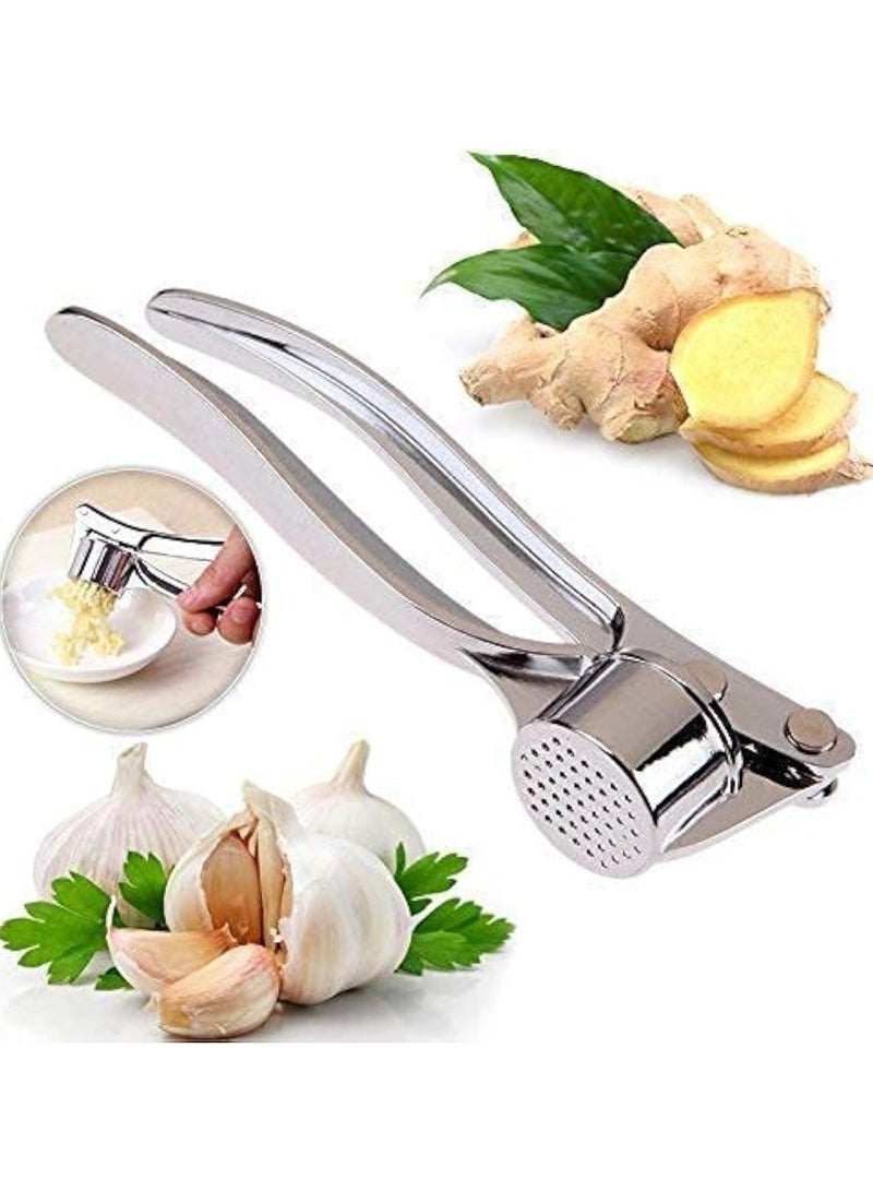 مخطوطات كسارة الثوم، عصارة الثوم، متعددة الوظائف، يدوية محمولة، كسارة الثوم المنحنية، الثوم والزنجبيل، مفرمة الثوم المصنوعة من الفولاذ المقاوم للصدأ، قطاعة الطحن، عصارة الثوم، حجم مفرمة الثوم: 15 × 4 سم - Image 1