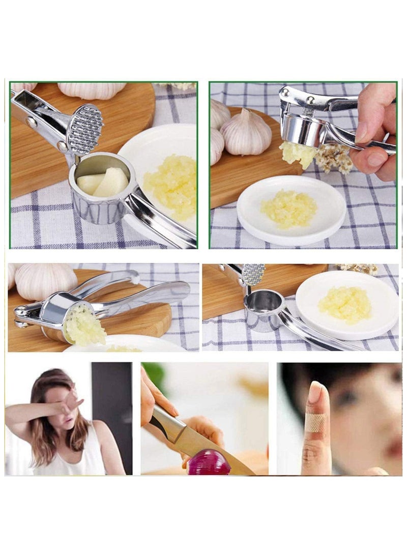مخطوطات كسارة الثوم، عصارة الثوم، متعددة الوظائف، يدوية محمولة، كسارة الثوم المنحنية، الثوم والزنجبيل، مفرمة الثوم المصنوعة من الفولاذ المقاوم للصدأ، قطاعة الطحن، عصارة الثوم، حجم مفرمة الثوم: 15 × 4 سم - Image 4